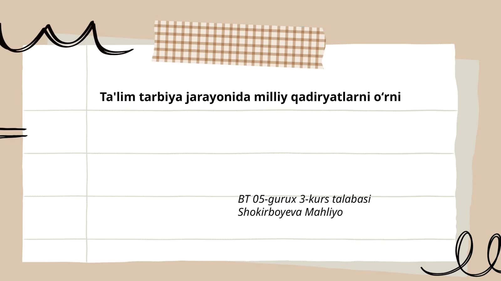Ta'lim tarbiya jarayonida milliy qadiryatlarni oʻrni 1