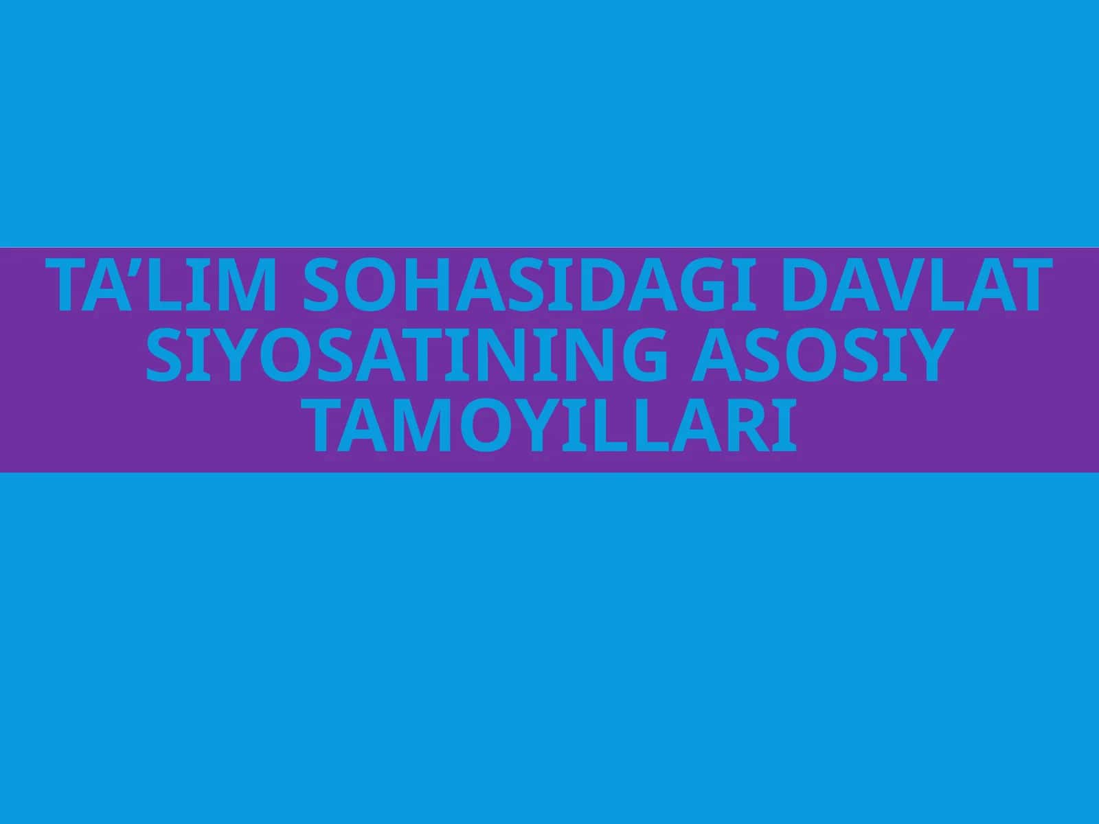 Yoshavlod Tarbiyasi Davlatsiyosati, Istiqlol Yillarida Navqiron Avlod Vakillarining Ta’lim-Tarbiyasi 1