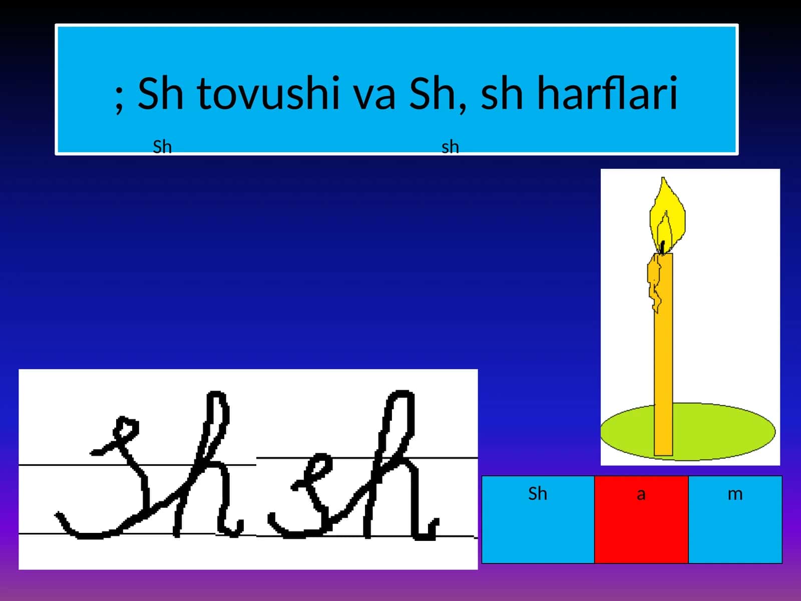 Sh tovushi va Sh, sh harflari 1