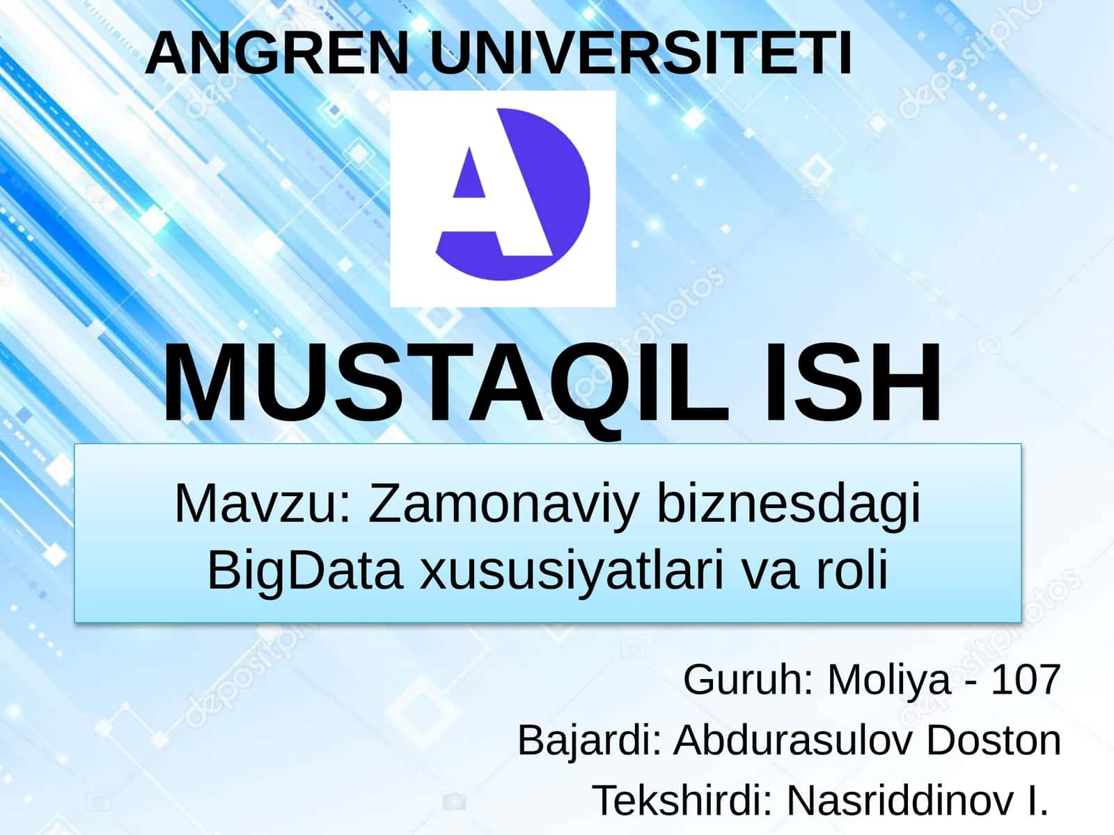 Zamonaviy biznesdagi Big Data xususiyatlari 1