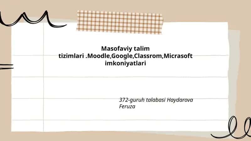 Masofaviy talim tizimlari 1