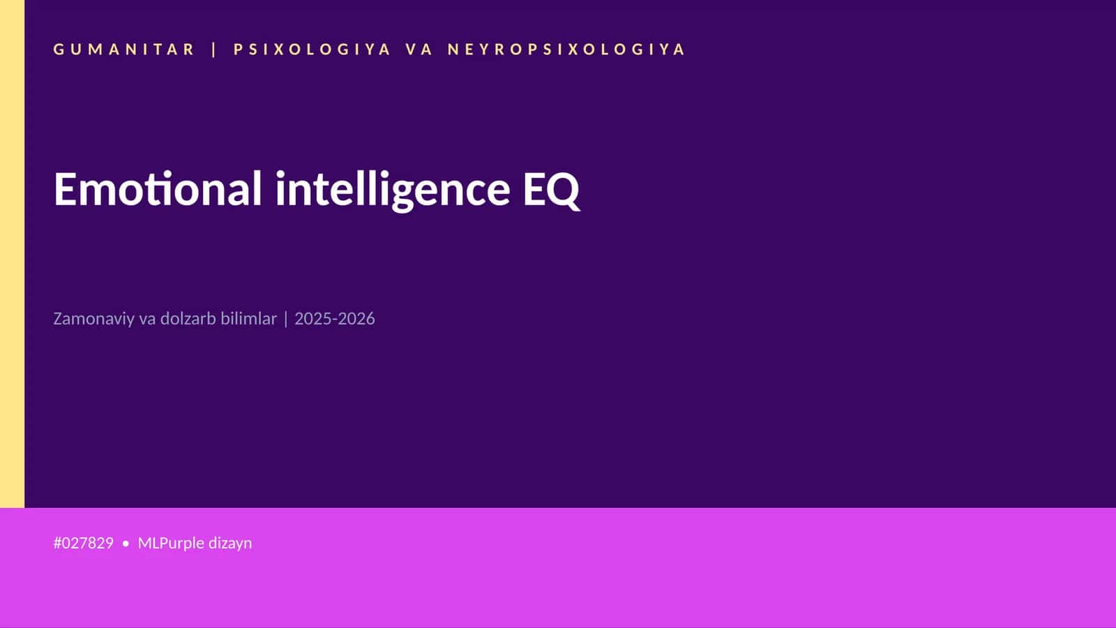 Emotional intelligence EQ 1