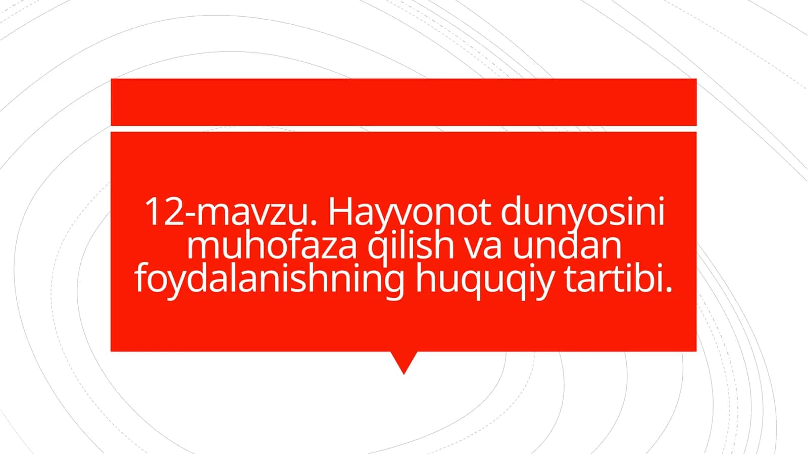 Hayvonot dunyosini muhofaza qilish va undan foydalanishning huquqiy tartibi 1