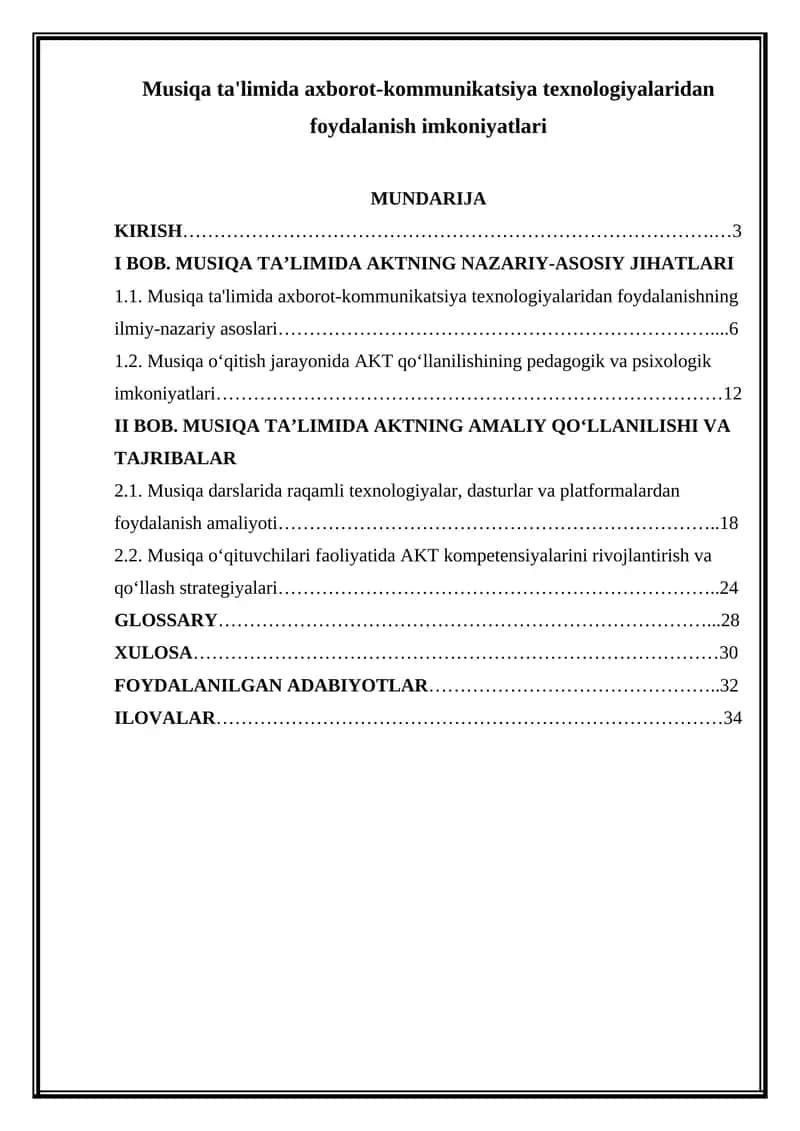 Musiqa ta'limida axborot-kommunikatsiya texnologiyalaridan foydalanish imkoniyatlari 1