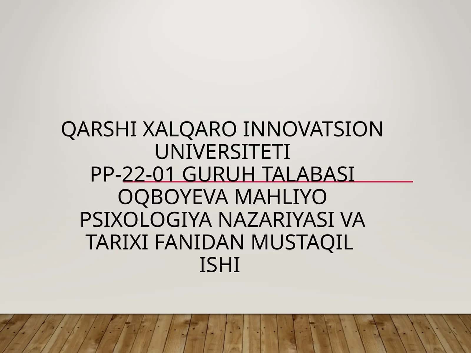 PSIXOLOGIYANI DASTLABKI VA O‘RTA ASRLARDA RIVOJLANISHI 1