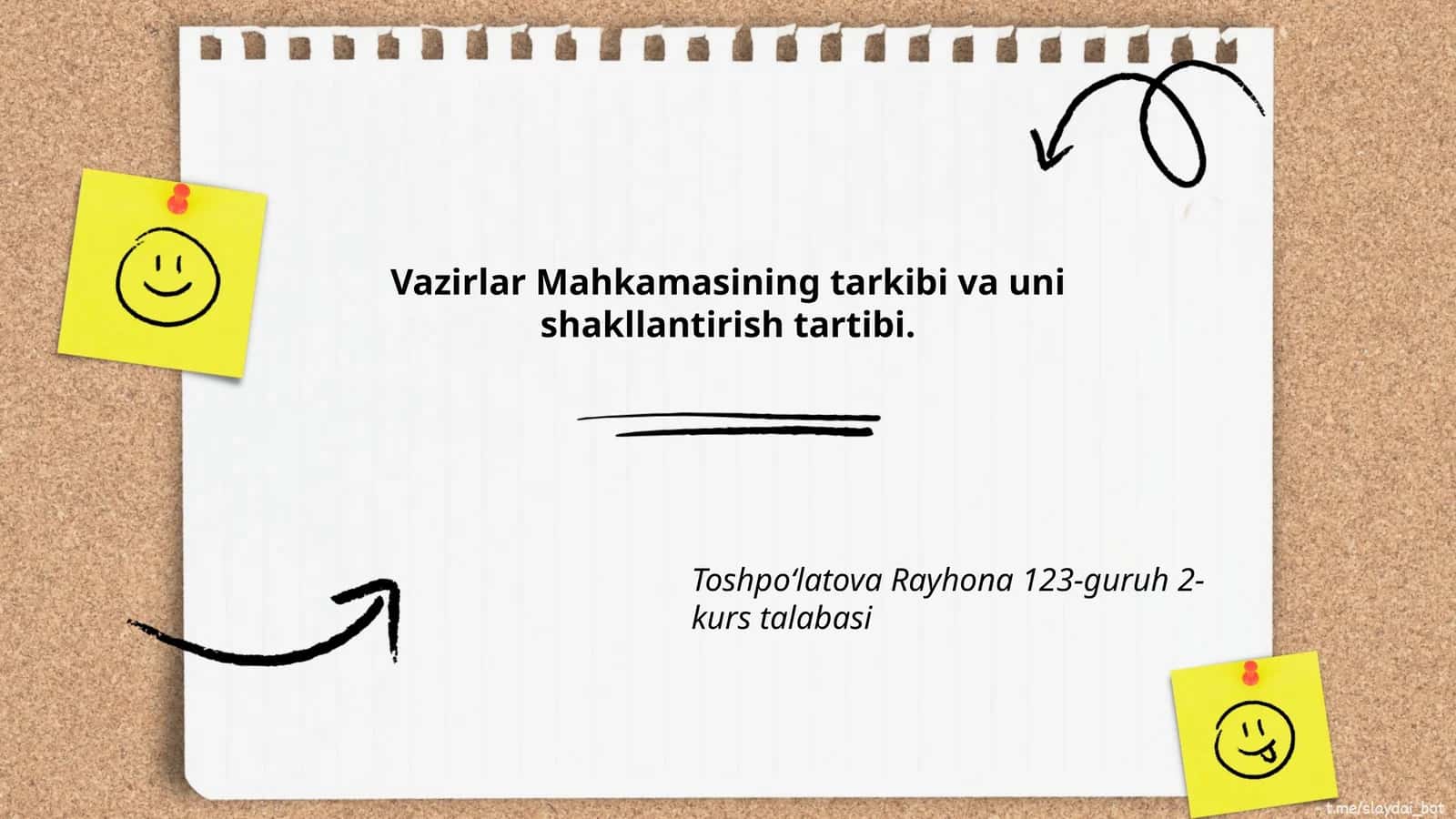 Vazirlar Mahkamasining tarkibi va uni shakllantirish tartibi 1