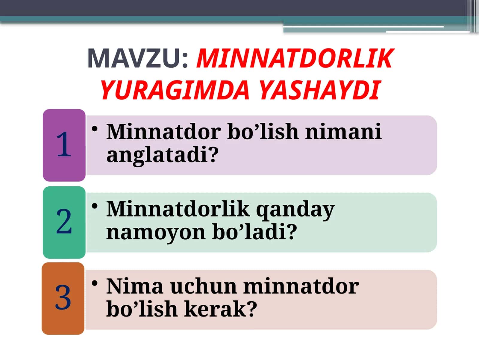 MINNATDORLIK YURAGIMDA YASHAYDI 1