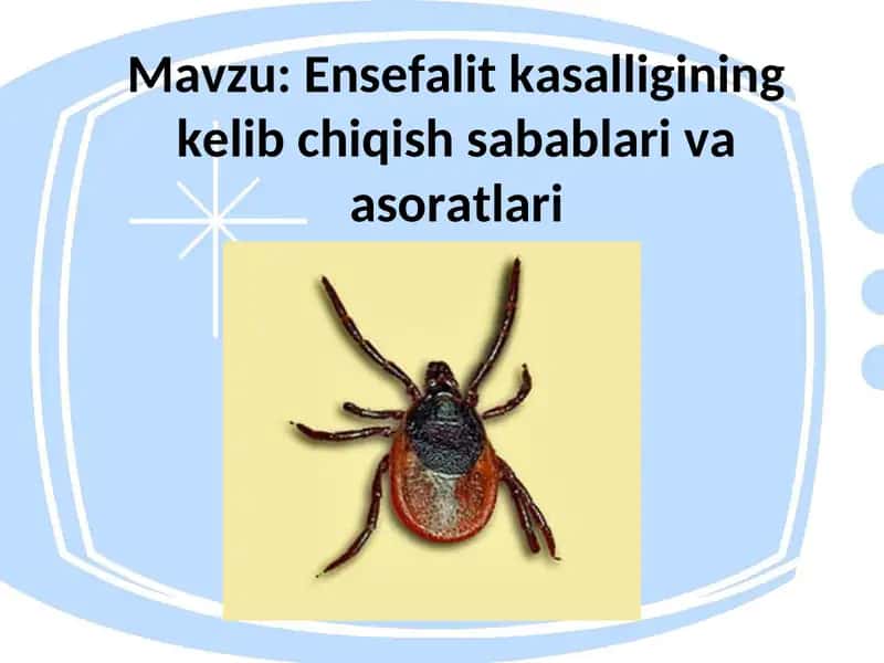 Ensefalit kasalligining kelib chiqish sabablari va asoratlari 1