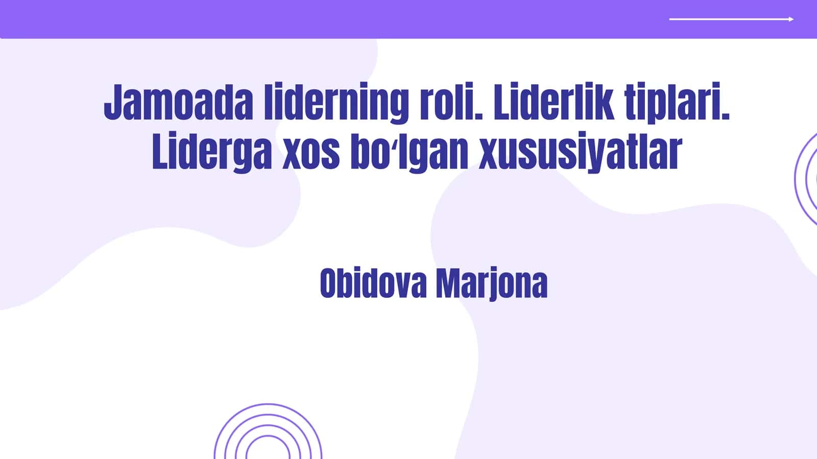 Jamoada liderning roli 1