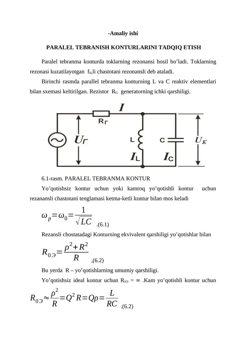 PARALEL TEBRANISH KONTURLARINI TADQIQ ETISH 1