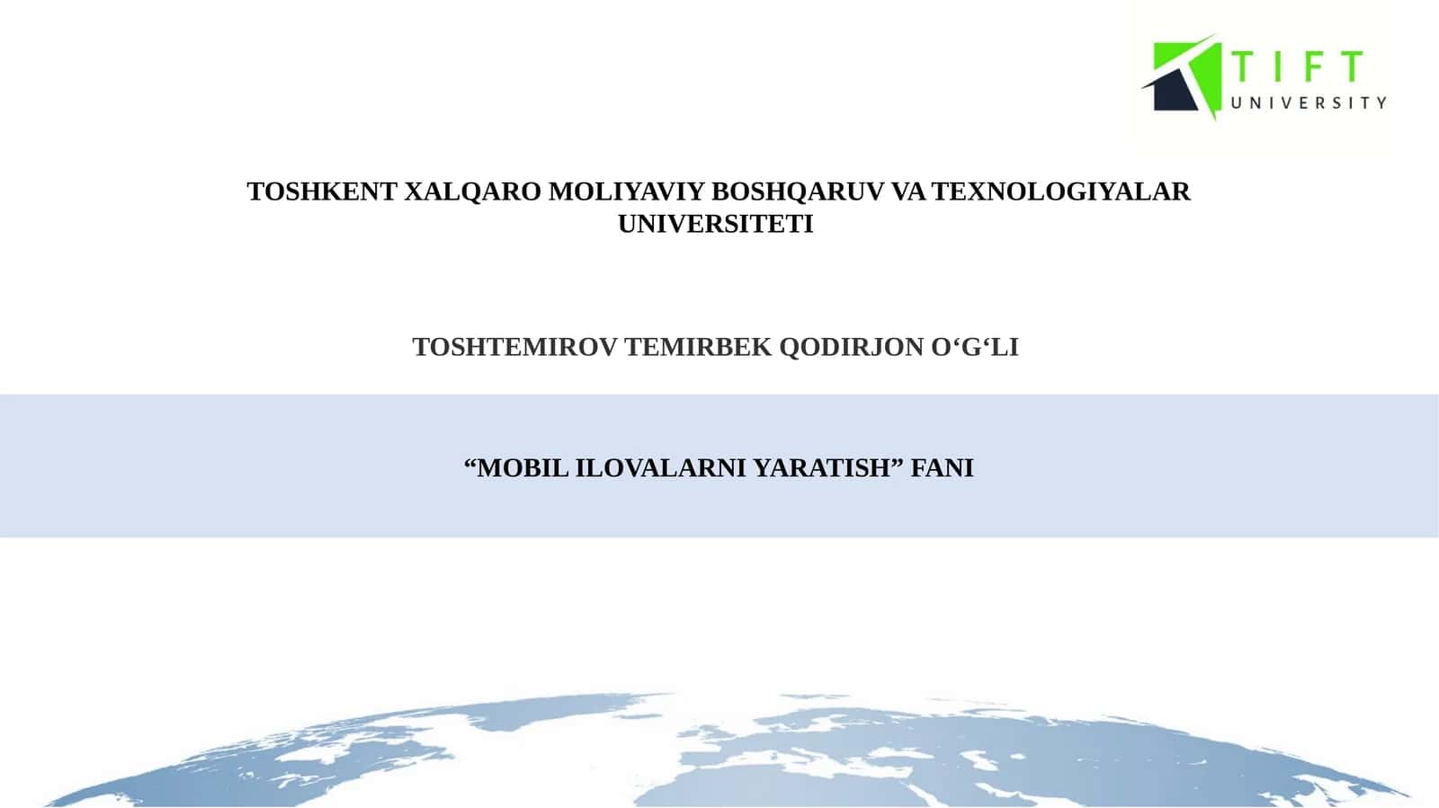 MOBIL ILOVALARNI YARATISH 1