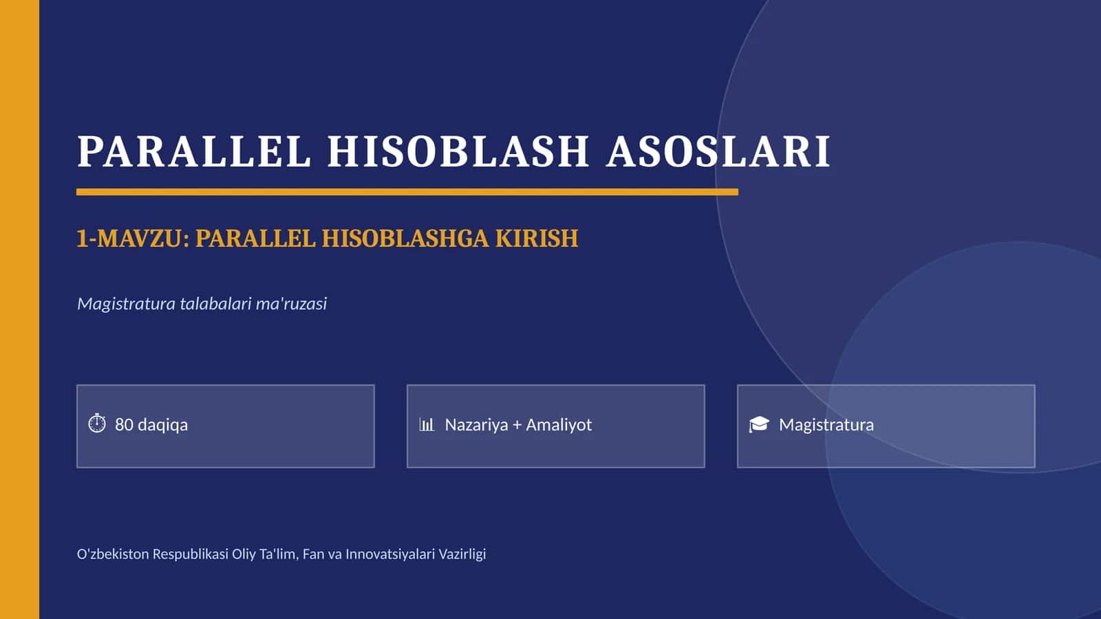 PARALLEL HISOBLASH ASOSLARI 1