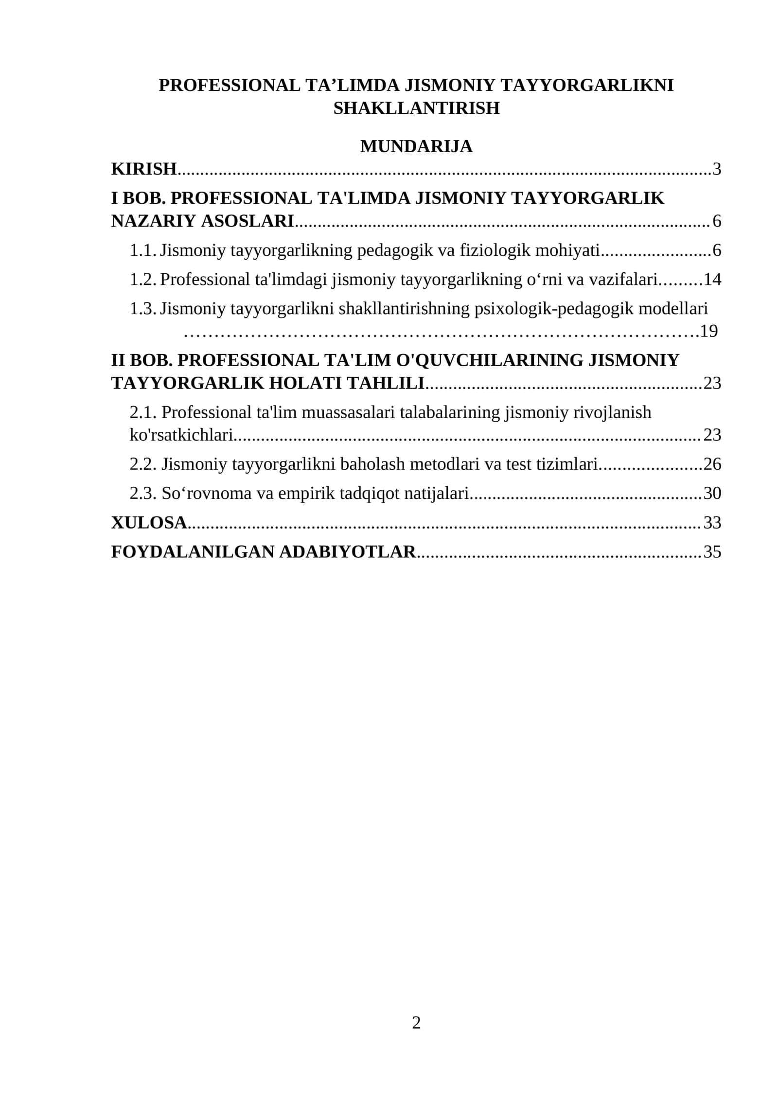 Professional Ta’limda Jismoniy Tayyorgarlikni Shakllantirish 1