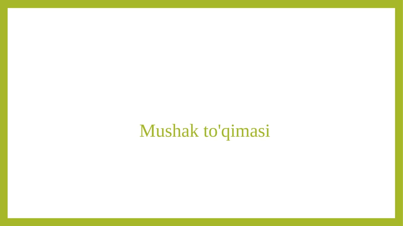 Mushak to'qimasi 1