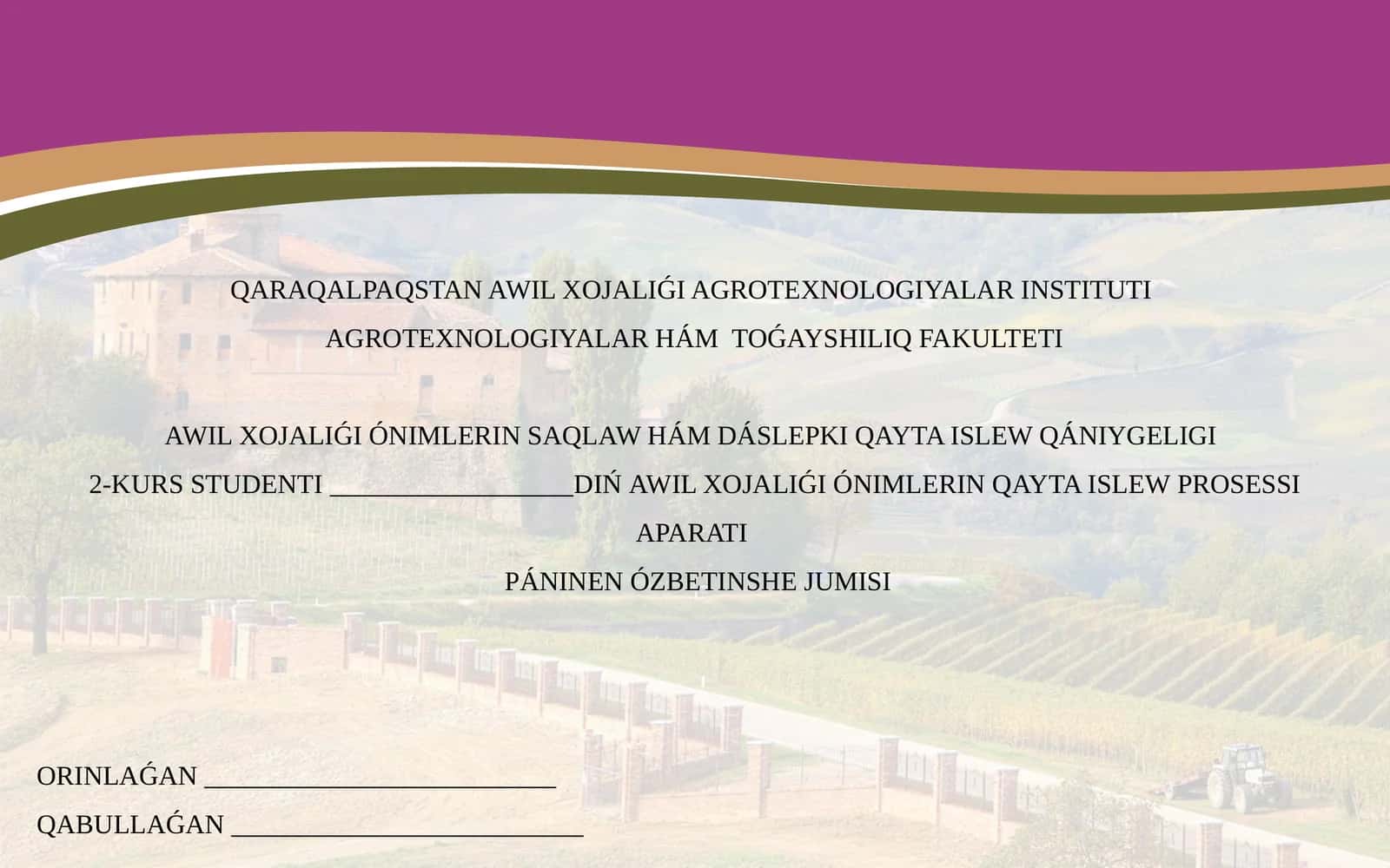 Miyweler hám juzimlerdiń keptiriw uskeneleri dúzilisi, is organları 1