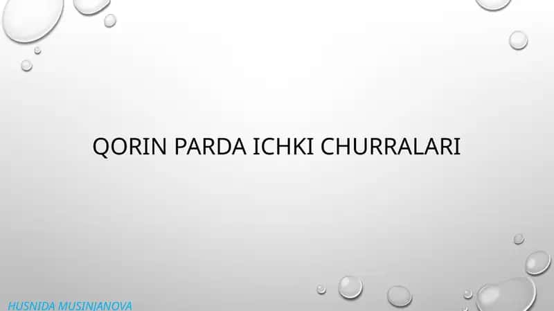 Qorin bo'shlig'i churralari 1