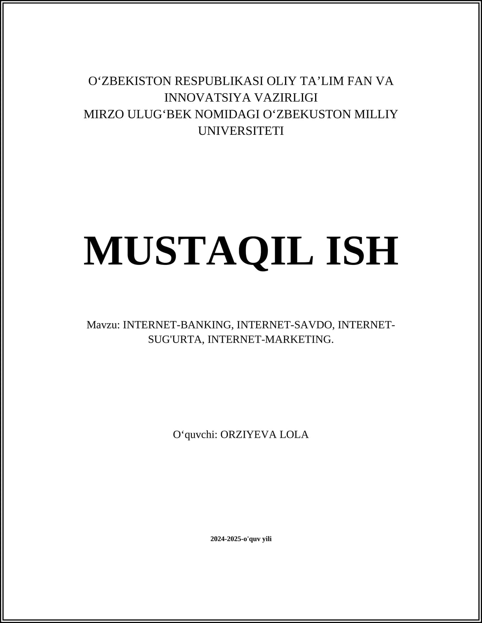 INTERNET-BANKING 1