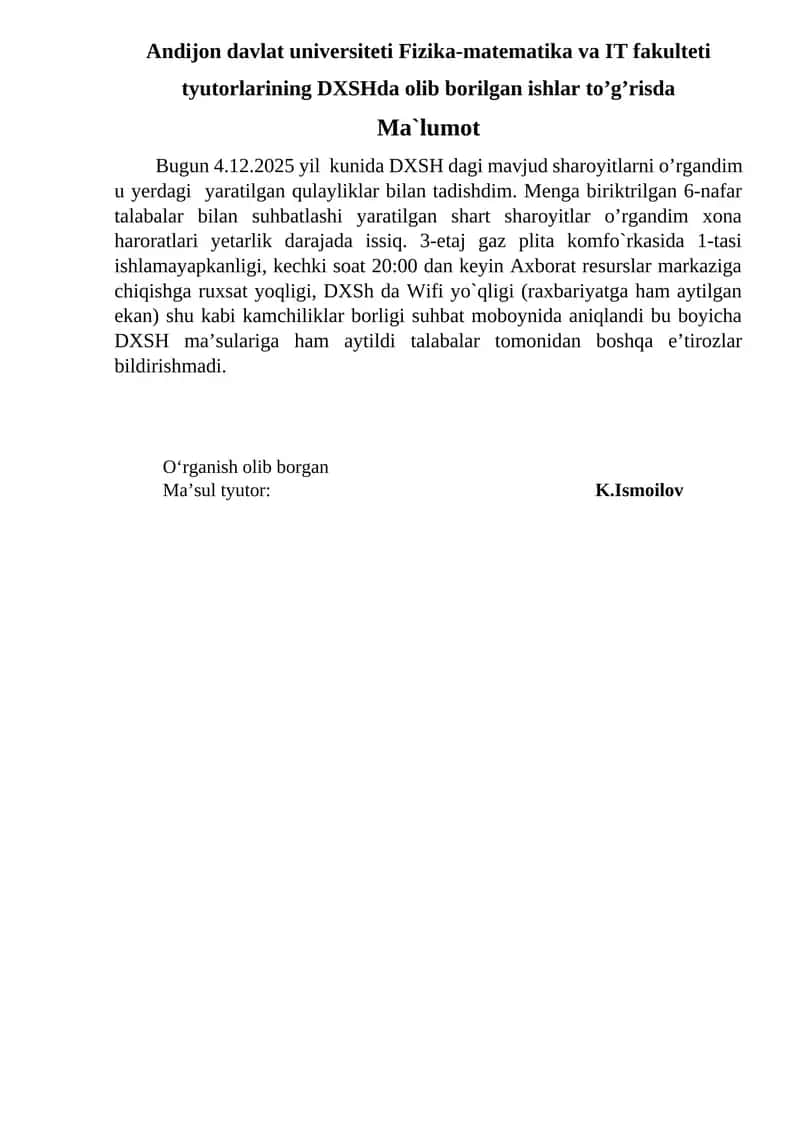 Andijon davlat universiteti Fizika-matematika va IT fakulteti 1