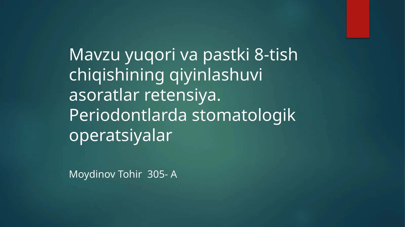 Aql tish chiqishi qiyinlashuvi 1
