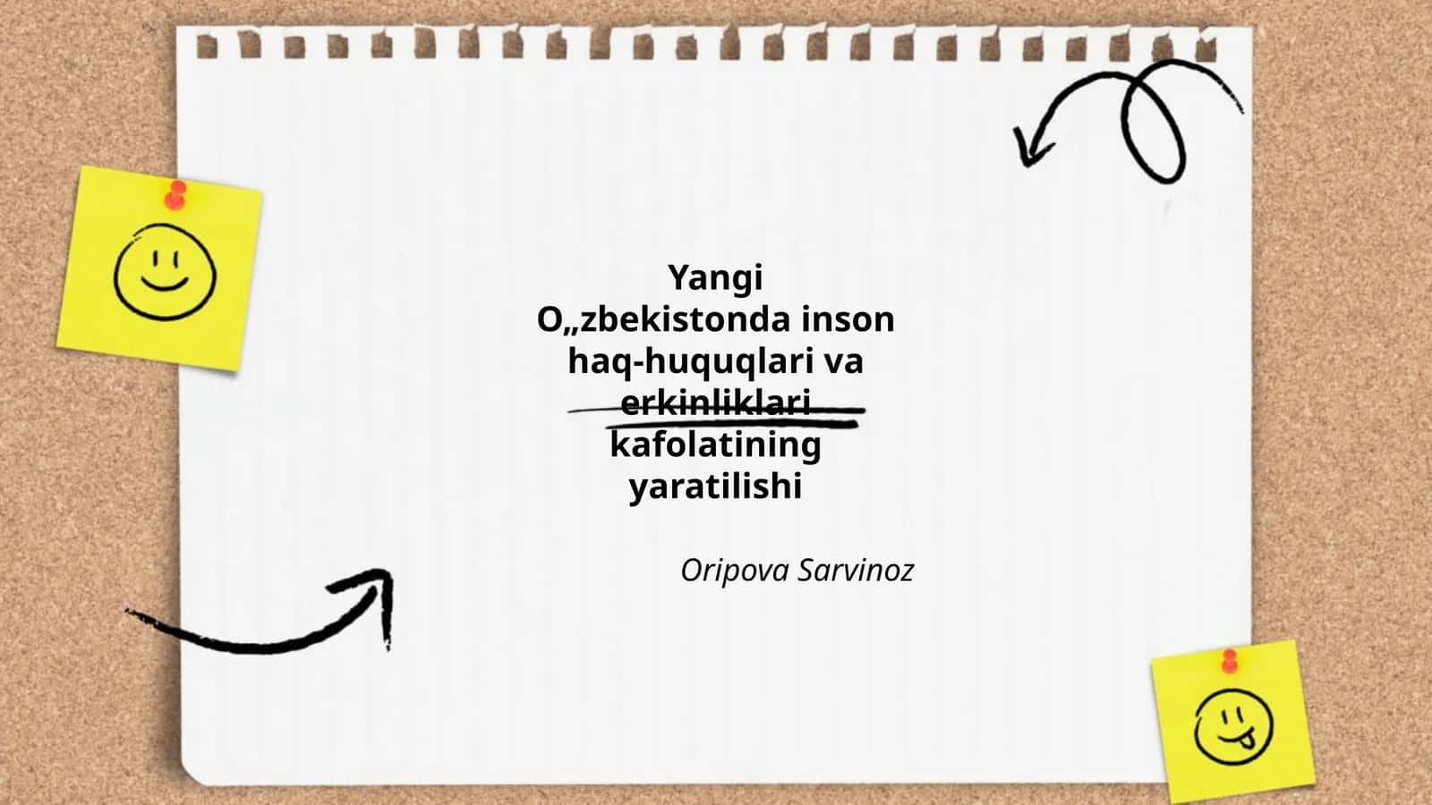 Yangi O‘zbekiston Konstitutsiyasida inson huquqlari va erkinliklari kafolatining yaratilishi 1