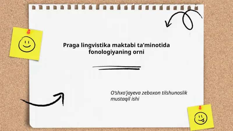 Fonologik sistema tushunchasi Praga maktabida 1