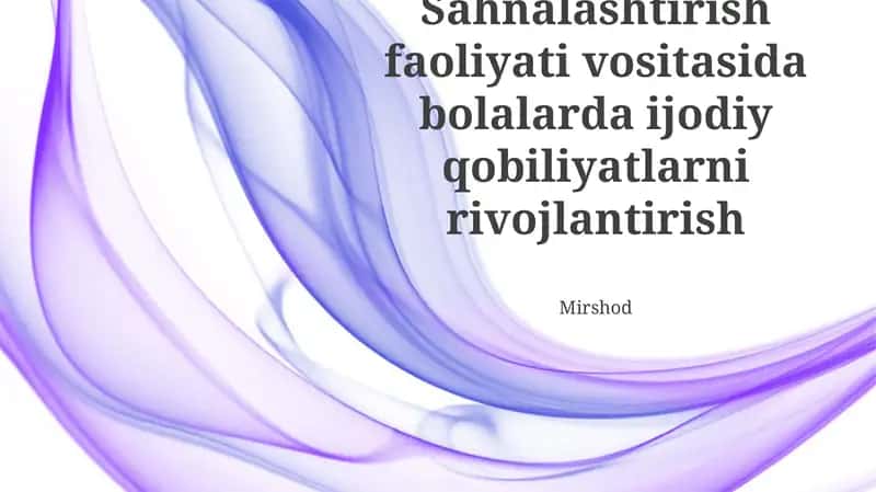 Ssenariydan Sahnaga: Hamkorlikdagi Hikoya Aytish 1