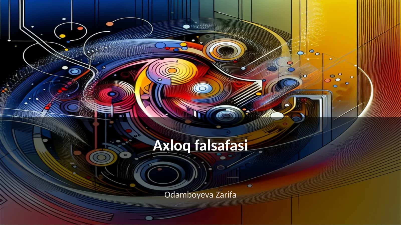 Axloq falsafasi 1