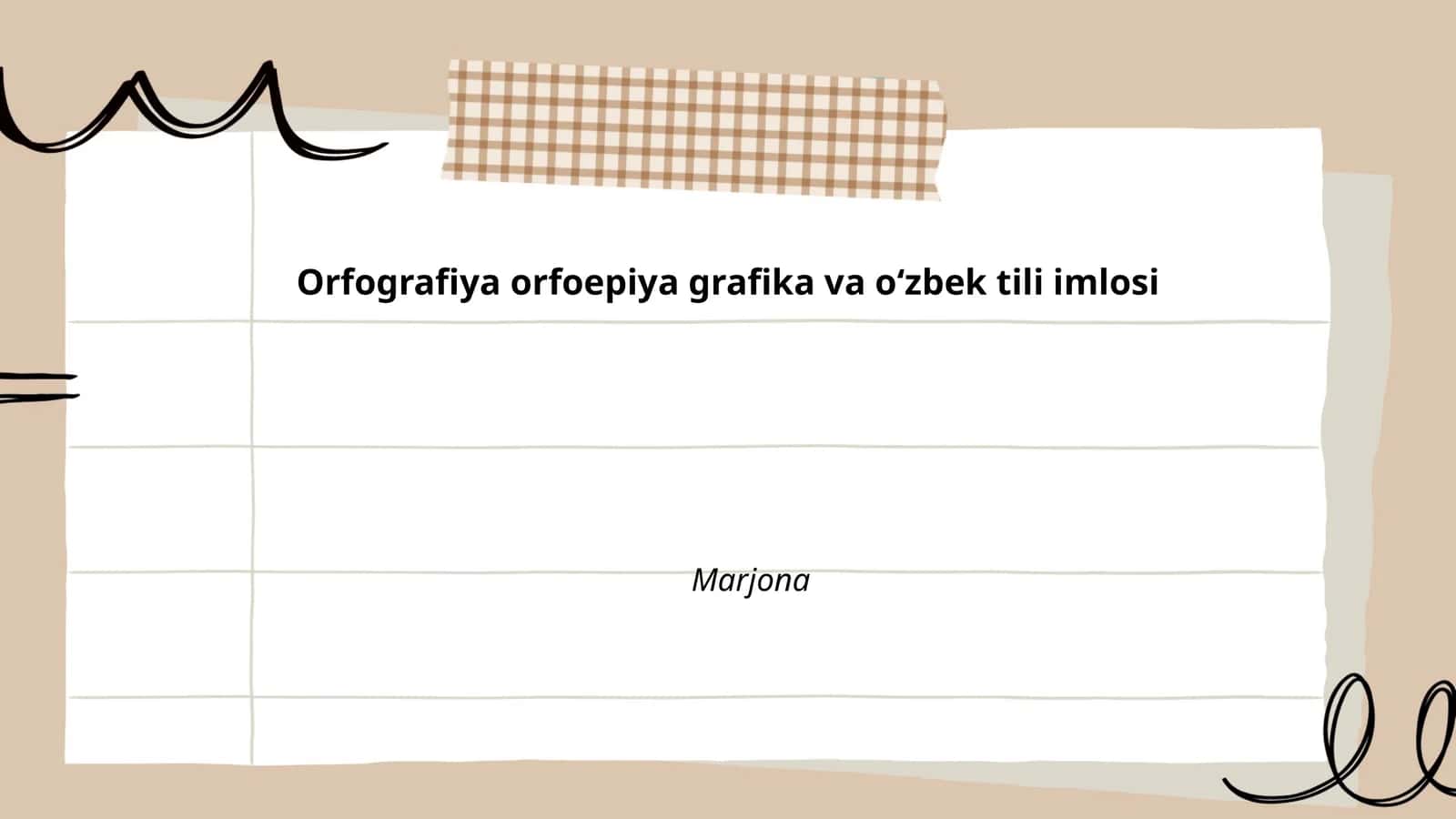 Orfografiya orfoepiya grafika va oʻzbek tili imlosi 1