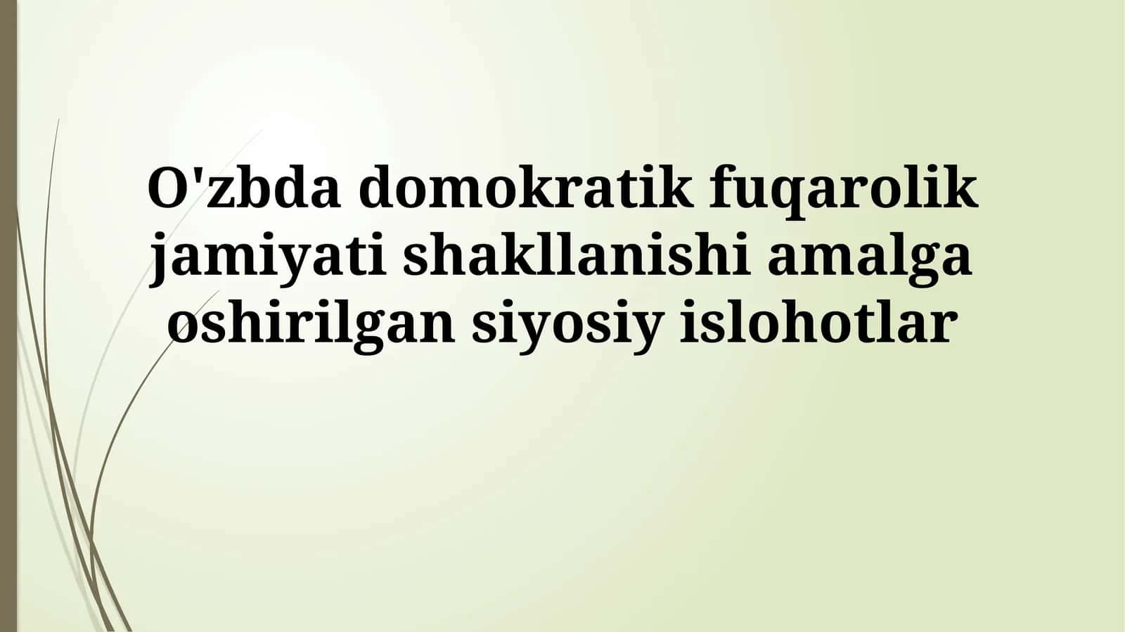 Demokratik fuqarolik jamiyatiga yo'l 1