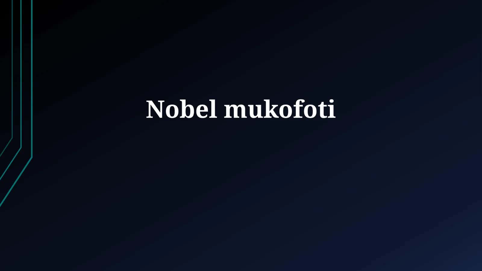 Nobel mukofoti 1