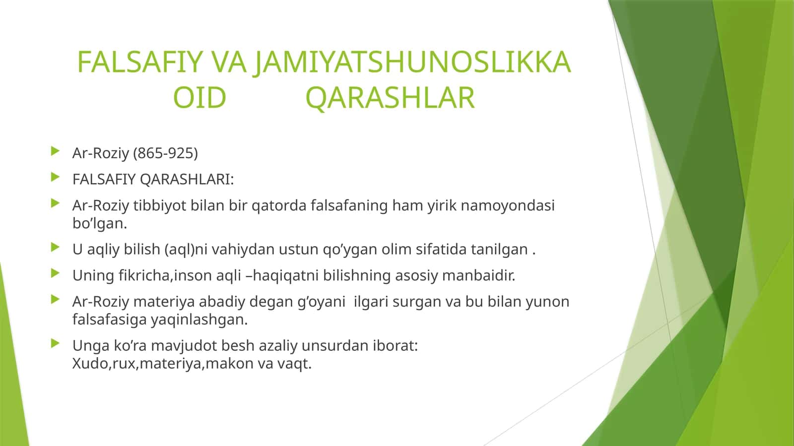 FALSAFIY VA JAMIYATSHUNOSLIKKA OID QARASHLAR 1