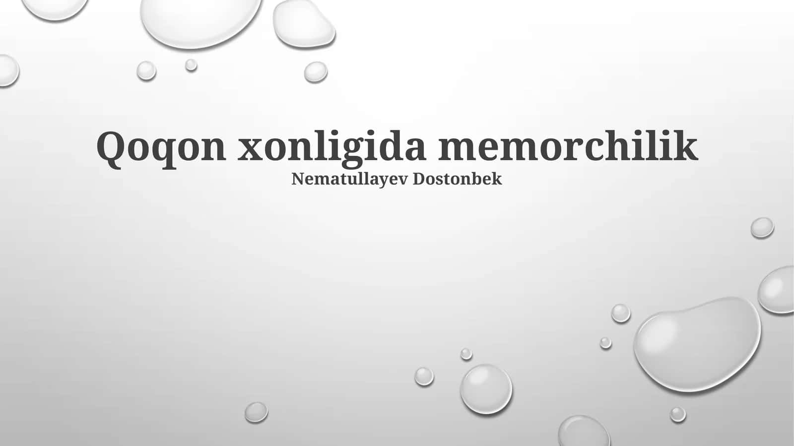 Qo‘qon xonligida memorchilik 1