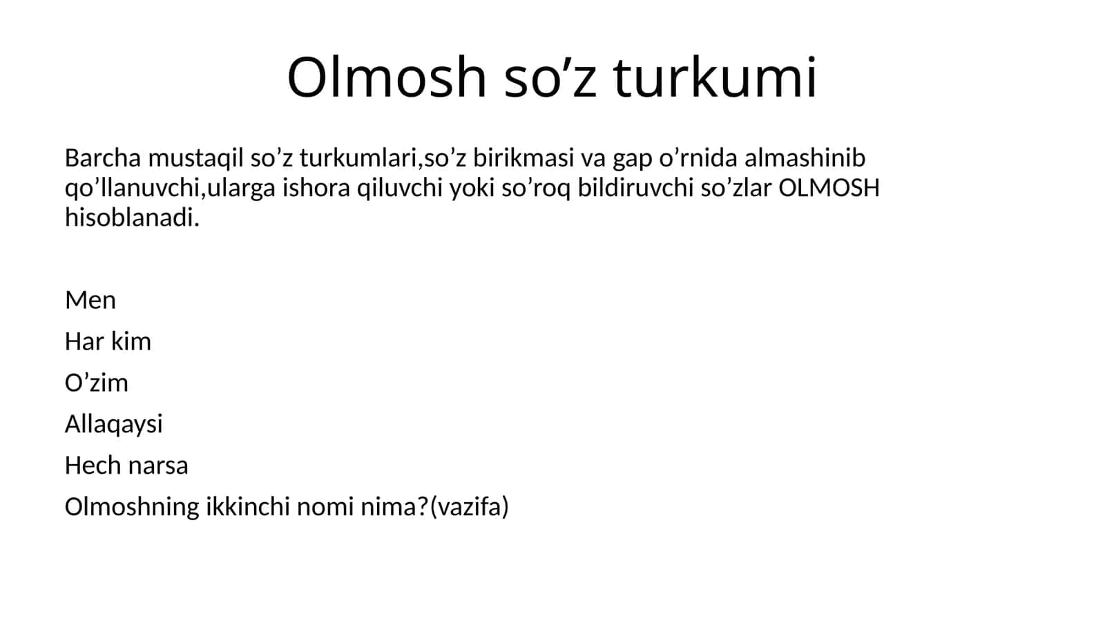 Olmoshso’zturkumi 1