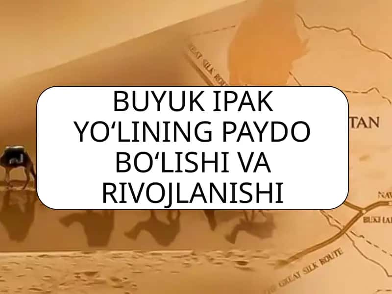 Buyuk Ipak yo‘lining vujudga kelish sabablari 1
