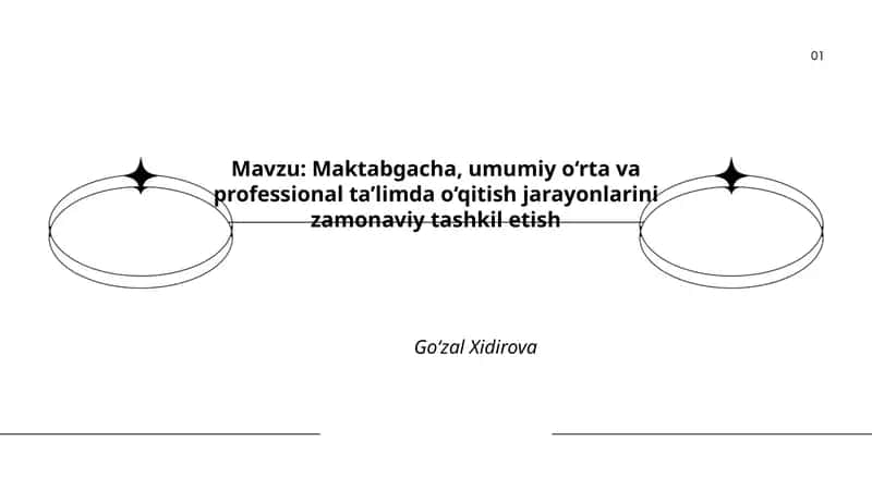 Maktabgacha, umumiy o‘rta va professional ta’limda o‘qitish jarayonlarini zamonaviy tashkil etish 1
