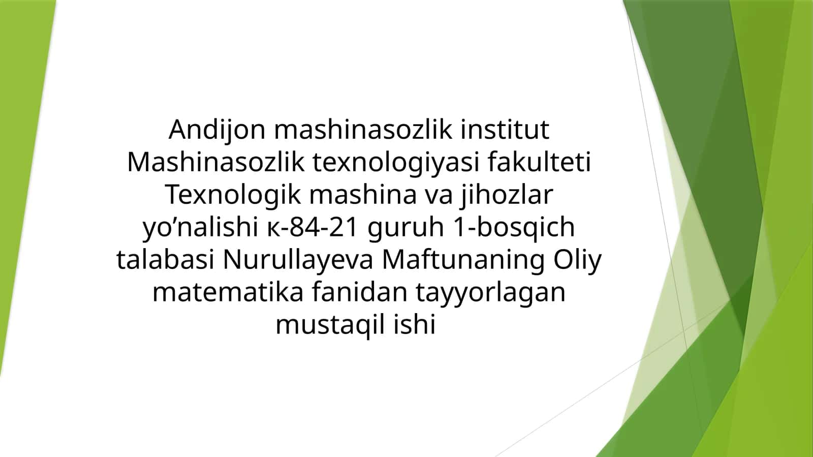 Tekislikda to’g’ri chiziq tenglamalari 1