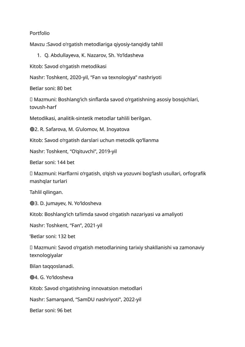 Savod o‘rgatish metodikasi 1