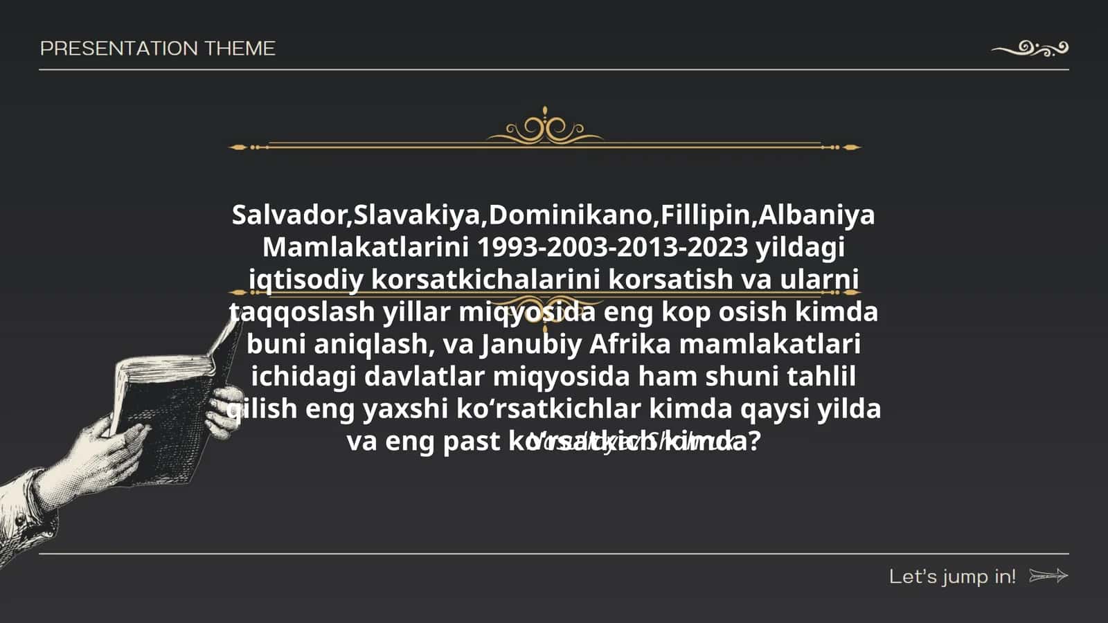 Salvador,Slavakiya,Dominikano,Fillipin,Albaniya Mamlakatlarini 1993-2003-2013-2023 yildagi iqtisodiy korsatkichalarini korsatish 1
