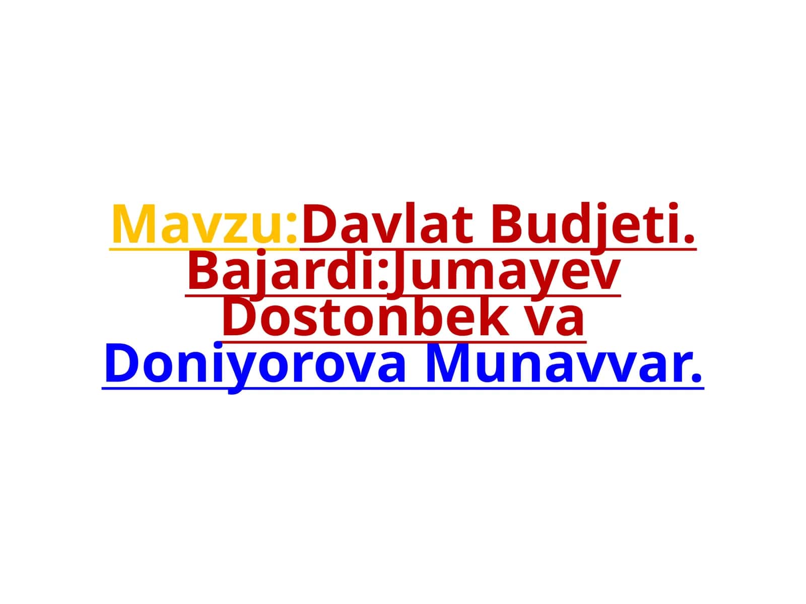 Davlat Budjeti 1