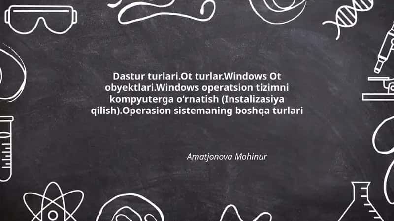 Windows operatsion tizimni kompyuterga oʻrnatish 1