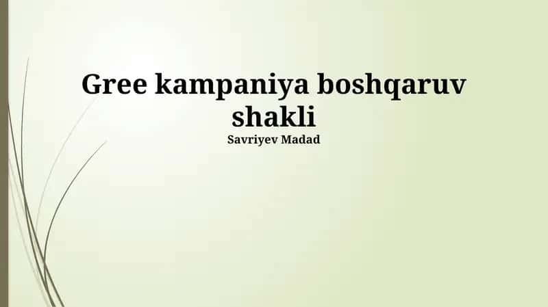 Gree Kampaniya Boshqaruv 1