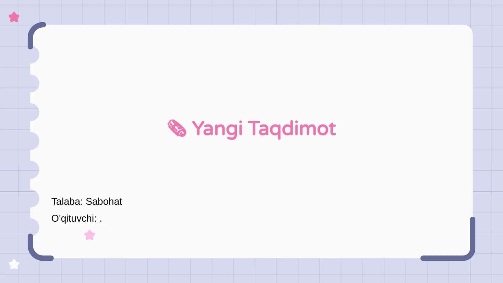 Yangi Taqdimot 1
