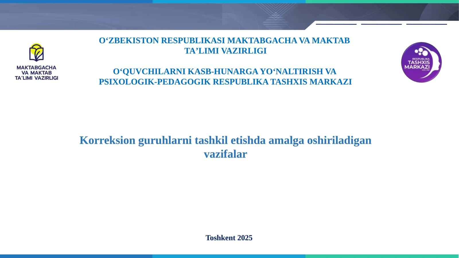 Korreksionguruhlar vazifalari 1