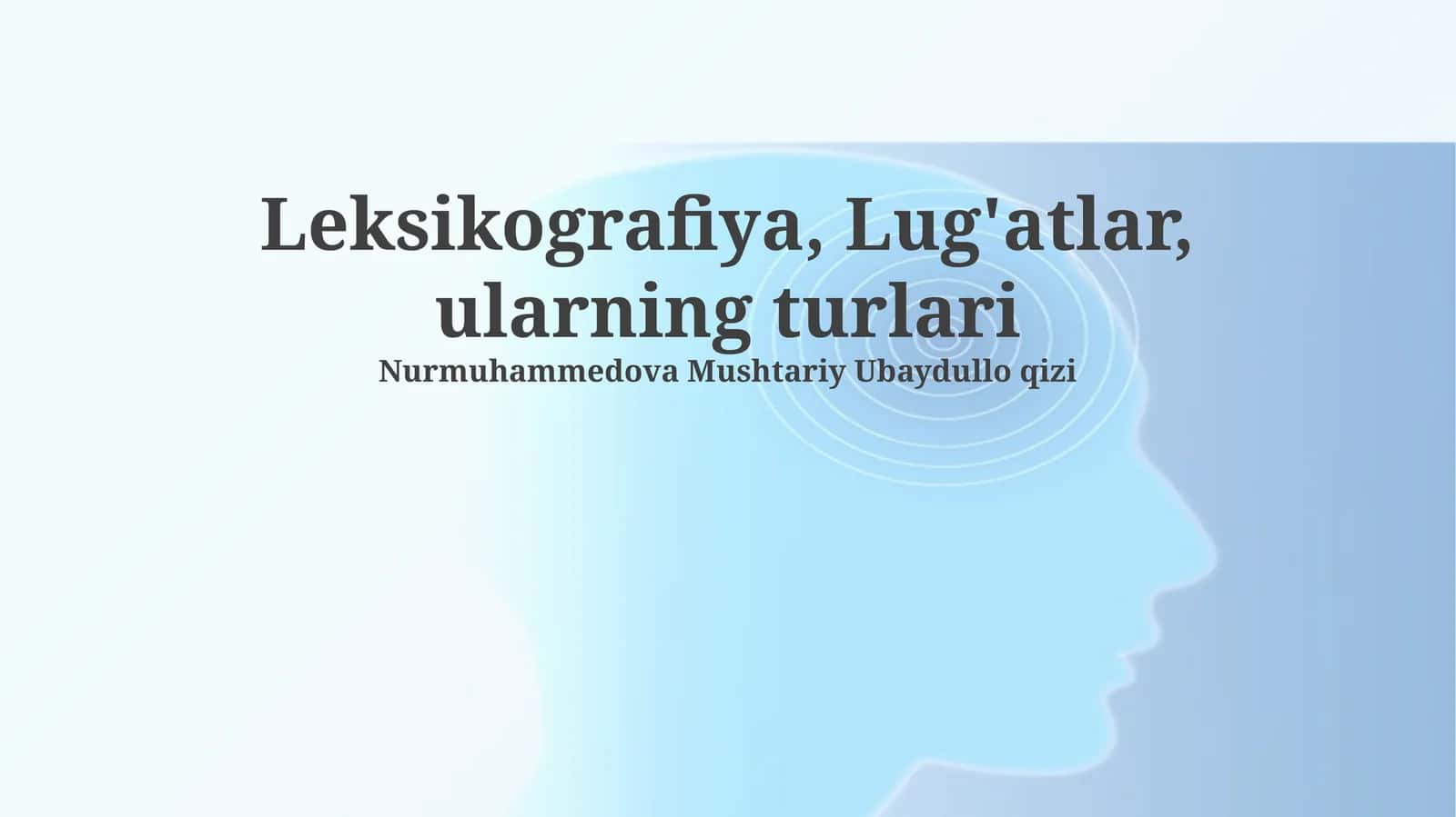 Leksikografiya, Lug'atlar, ularning turlari 1