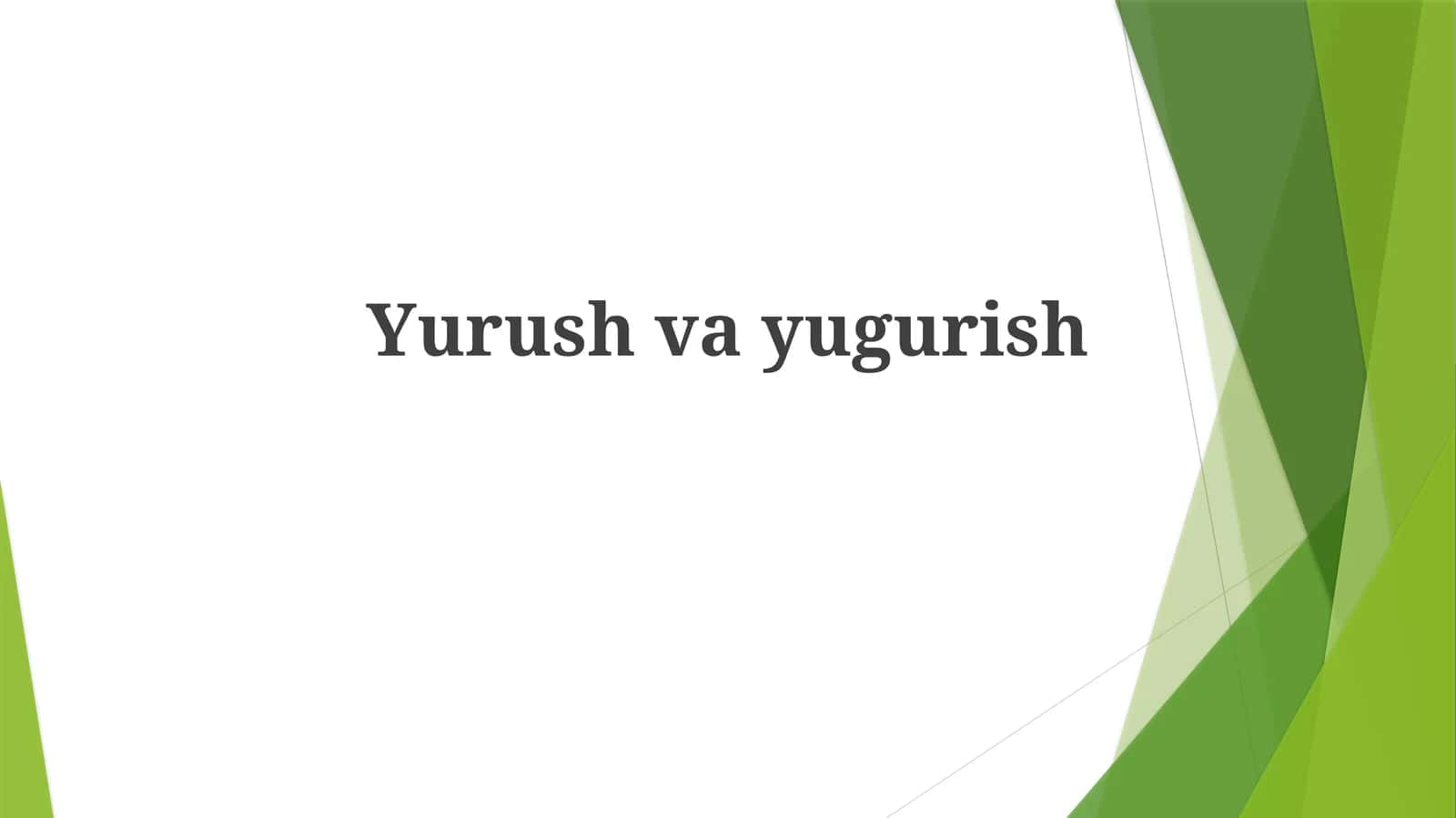 Yugurish bo'yicha mashg'ulot dasturlari 1