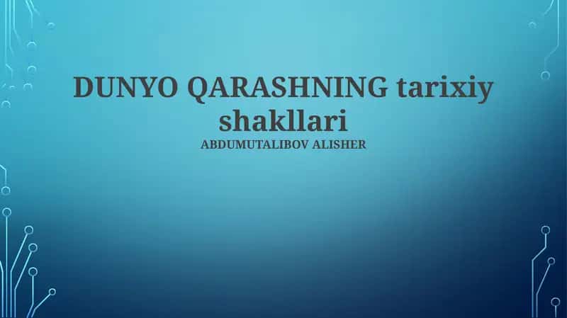 Falsafa va uning rivojlanishi 1