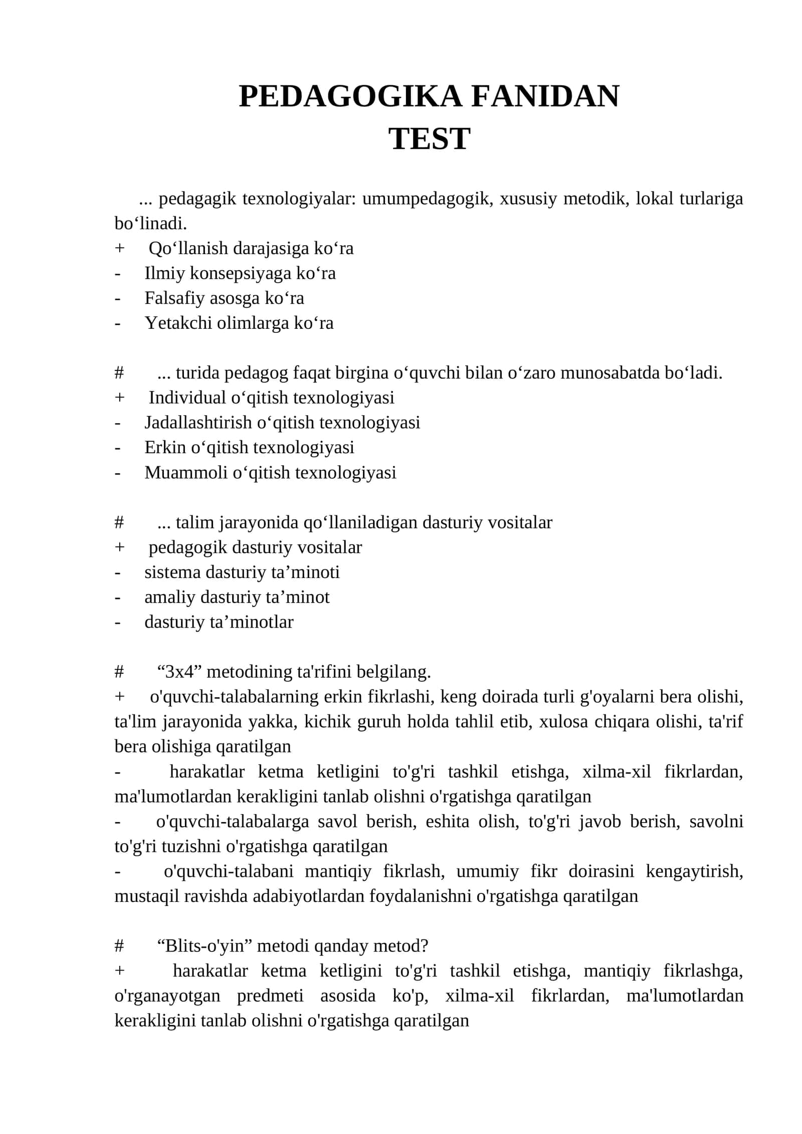 PEDAGOGIKA FANIDAN TEST 1