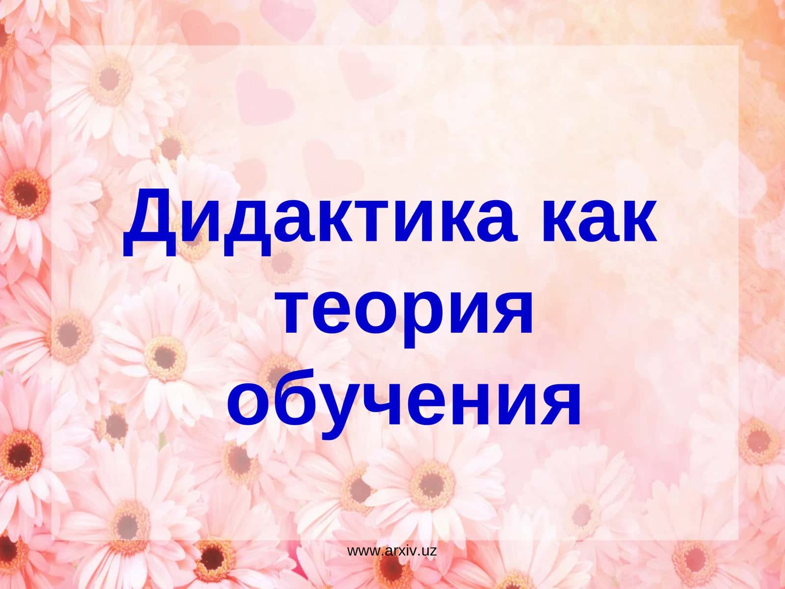 Дидактика как теория обучения 1