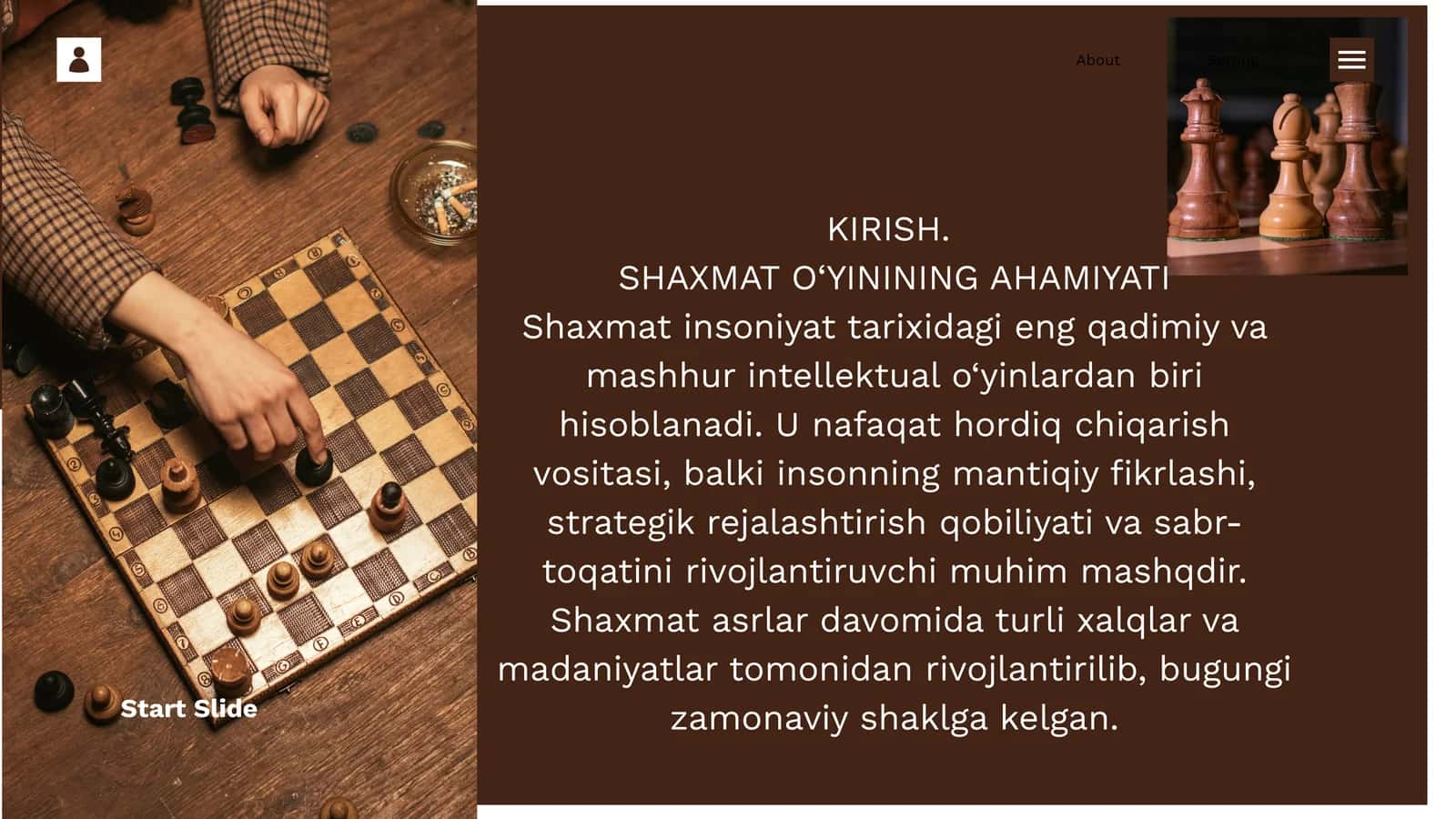 SHAXMAT O‘YININING TA’RIFI 1