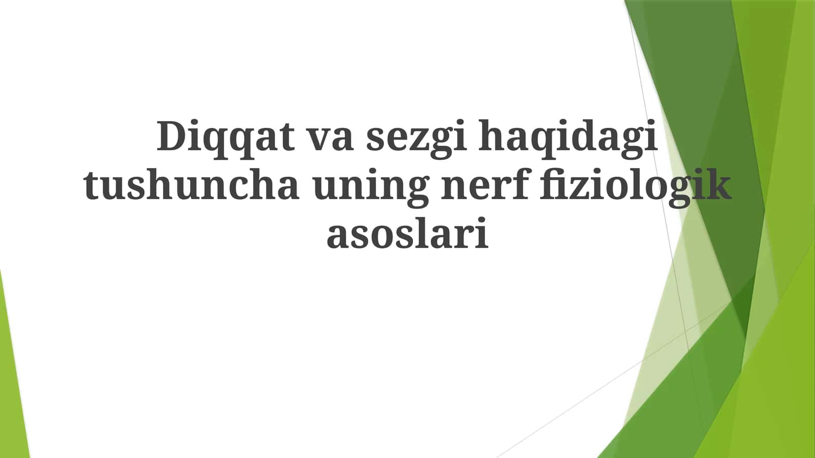 Diqqat va Idrokning Neyron Korrelyatlari 1